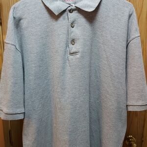 Roots Gray Polo Shirt with Classic Collar and Relaxed Fit